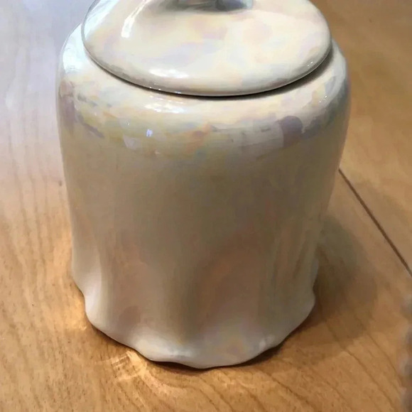 10 Strawberry Street white iridescent Ghost Halloween canister - Picture 5 of 9